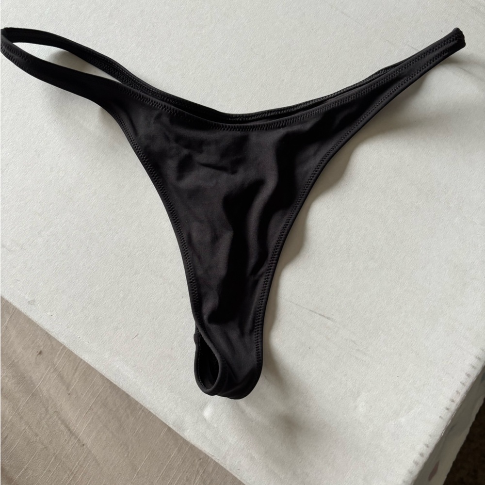SKIMS Black Bikini Sleek Swimwear